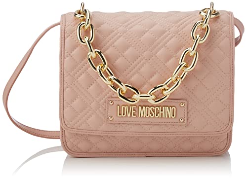 Love Moschino Damen Borsa Chunky Chain Quilting Cipria Umhngetasche, Puder