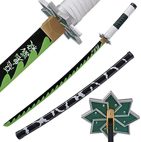 kljhld Anime Katana Cosplay,Shinazugawa Sanemi Katana Schwert 103cm schwarz