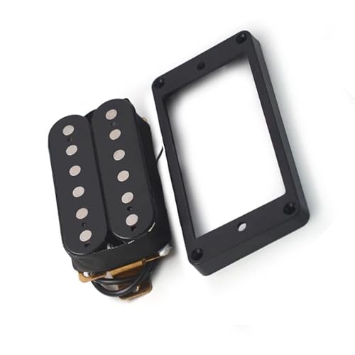 6-saitiger Humbucker-Tonabnehmer Für E-Gitarre, Doppelspulen-Tonabnehmer Für E-Gitarre Mit Montagerahmen, Gitarrenzubehör e gitarren tonabnehmer (Color : Black Bridge)