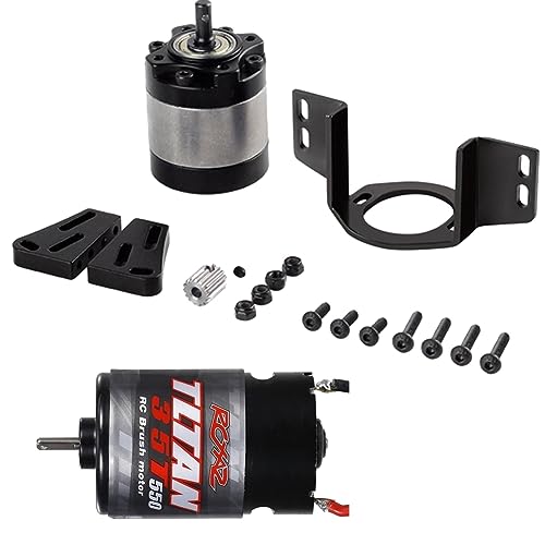 Sunmeit 550 Gebürsteter Motor Wasserdicht 35T mit 1:5 Untersetzungsgetriebe für 1/14 Anhänger 1/10 RC Auto-Kriecher Axial SCX10 TRX4 Teile Zubehör