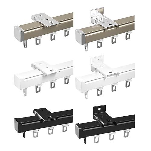 Vorhangschiene 50 120 200 400 600cm, Für Schiebegardine/Schiebevorhang, Gardinenschiene Für Wand- Oder Deckenmontage, Schwerlast Gardinenstange Aus Aluminium, Mindestbelastung 30kg