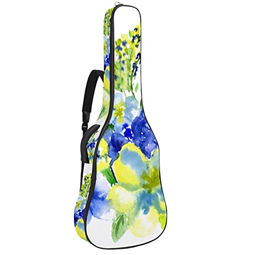 Bag Padded Gig Bag Case Polsterung Dual Adjustable Shoulder Strap Case ， Aquarell Blumenmuster