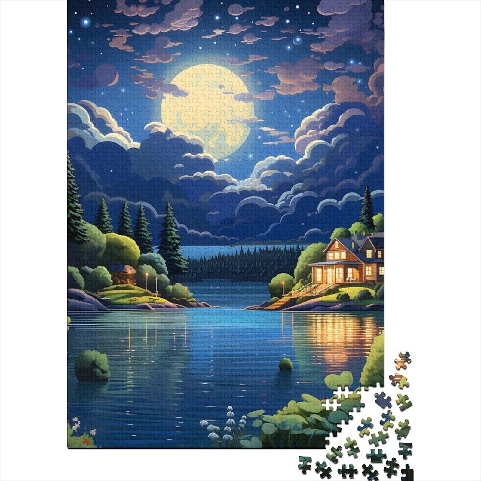 1000 Teile für Erwachsene, schwierige Puzzles, wunderbare Welt für Erwachsene, 1000 Teile Puzzlespiel, Spielzeug für Erwachsene, Familienpuzzle, Geschenk (Größe 75x50cm)