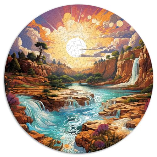 Puzzlespiel Krka-Nationalpark 1000 Teile Puzzle 67,5 x 67,5 cm Einfache Puzzles Spaß für zu Hause Aktivitäten, Geburtstagsgeschenk, Reisegeschenke,