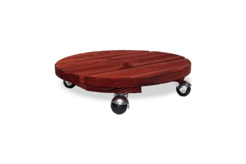 Louis Moulin Pflanzenrolle, Holz, rund, 37 cm, Rot