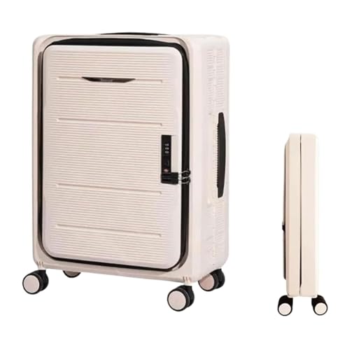 Habrur Rollkoffer Koffer Trolley Faltbare Koffer, Verstellbarer Trolley, Handgepäck, Vorne Offen, Universalrad Koffer Gepäck Reisekoffer (Color : C, Size : 20 in)