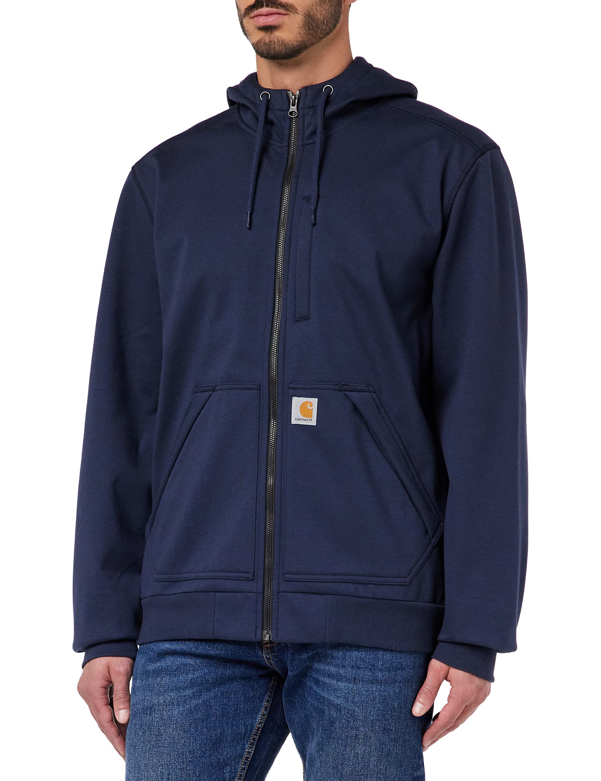 Carhartt Herren Wind Fighter® mittelschweres Full-Zip Sweatshirt, Marineblau, M