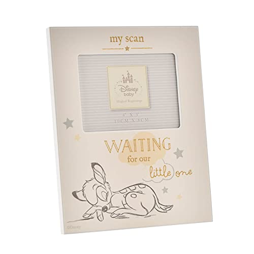 Happy Homewares Magical Beginnings Bambi Waiting for Our Little One Bilderrahmen – perfekt für Neugeborene oder Babyparty – Offizielles Lizenzprodukt