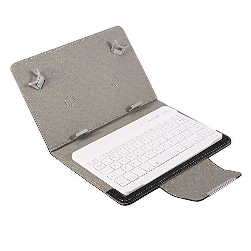 Garsent Bluetooth Tastatur Hülle für Android Tablet, 7in Tablet Wireless Keyboard Case Cover