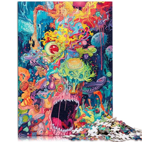 Puzzles „Die farbenfrohe Psychedelie von Van Goghs Kunst“ Kunstpuzzle für Erwachsene, 1000 Teile, Holzpuzzle, lustiges Familienpuzzle, tolles Geschenk für (50 x 75 cm)