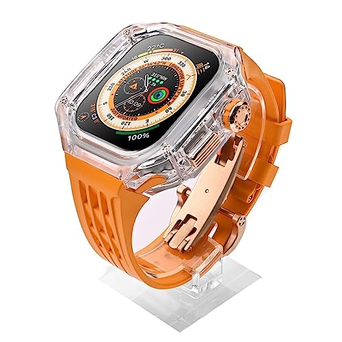 NEYENS Modifikationsset für Uhrengehäuse und Uhrenarmband, für Apple Watch Ultra 8 49 mm Serie, transparentes Mod-Kit, Abdeckung für Sportuhrenarmband, 49 mm, Achat