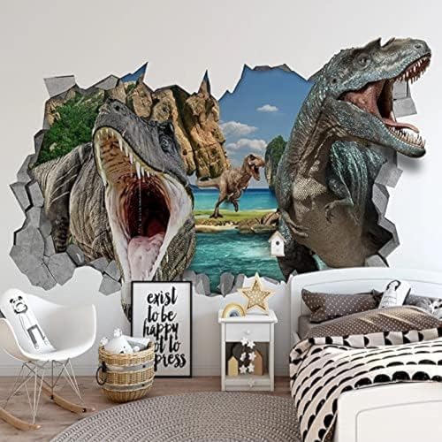 XLMING Cartoon Dinosaurier Kinder 3D Tapete Wohnzimmer Sofa Schlafzimmer Esszimmer Home Dekoration Wand-200cm×140cm