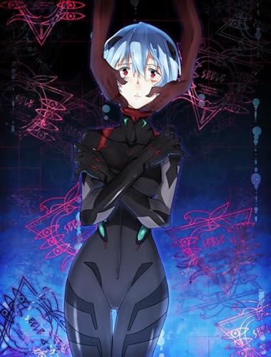 HfmQuisutron Holzpuzzle 1000 Teile Japanisch Anime Ayanami Rei Poster für Erwachsene Dekompression Spielzeug Geschenk Fy143Kq