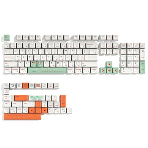 Mllepjdh 139 Tasten/Set MDA Profil Qingyan Tastenkappe Für Mechanische Tastatur PBT Farbstoff Subbed Tastenkappen Für CherryMX Schalter Qingyan Tastenkappen