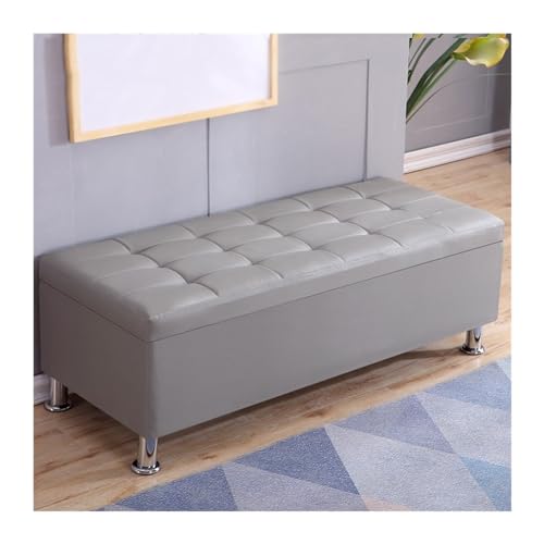 Schuhregal Rechteckiger Sofahocker, Schuhwechselhocker, Nachttischhocker, multifunktionaler Aufbewahrungshocker, Ankleidezimmer, Umkleidekabine, Lederhocker Schuhrschrank(Grigio,30*30*35cm)