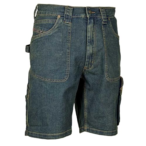 Cofra V157-0-00A.Z56 HAVANA Jeans Shorts Baumwolle 70% Polyester 27% Elasthan 3% 330G Jeansblau, Größe 56