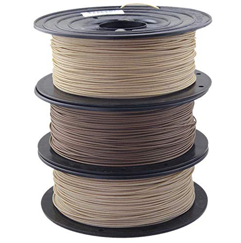 PLA echt Holz 3D Filament 1,75mm SET / 3x 750g Rolle HOLZ/BAMBUS/KORK 3er Set (2,25Kg) für 3D Drucker oder Stift