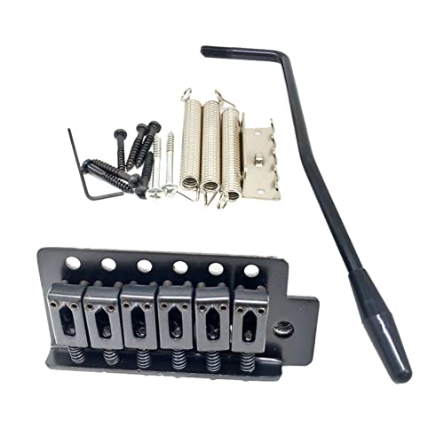 E-Gitarren-Bridge-Tremolo- System Mit Schrauben Für 6 Saitengitarre-Saiten-Ersatz Tune-o-matic Steg (Color : Black)