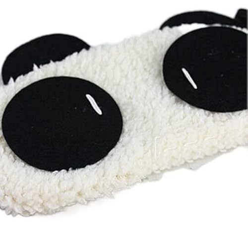 Übernachtung Taschen, Schlafmasken, 1 Packung Reise-Schlaf-Augenschutz, süßer Panda, schlafendes Gesicht, Augenmaske, Augenmaske, Augenmaske for Schlafen (Farbe: Weiß)