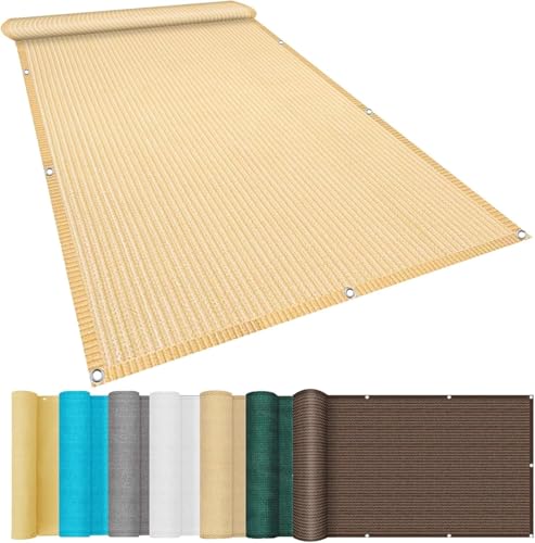 Rechteckiges Sonnensegel 2,6 x 2,6 m, Sichtschutz, Sonnenschutzblatt, Sonnenschutz, kühler Schatten, Balkonschatten, staubdicht, Polyethylen hoher Dichte, rechteckig, leicht, langlebig, waschbar, fü