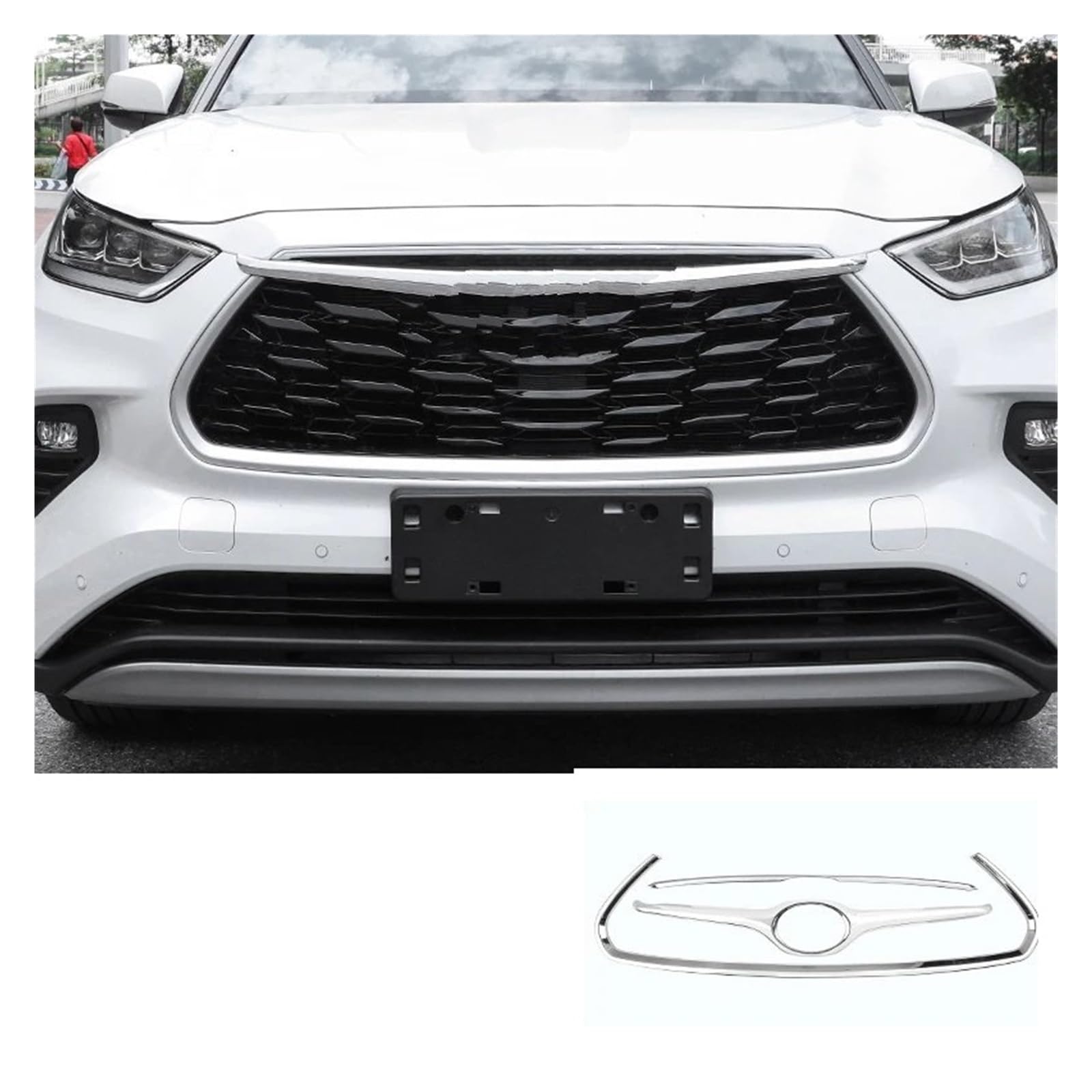 Frontgrills Für Toyota Für Highlander XU70 2023 2021 2022 Auto Kühlergrill Dekoration Patch Net Alle Sterne Paste Front Bumper Grille(Type I)