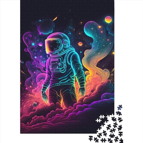 1000-teiliges Puzzle für Erwachsene und Jugendliche, Weltraum-Astronauten-Puzzle für Erwachsene und Jugendliche von Stress Reliever Staycation Kill Time, 75 x 50 cm