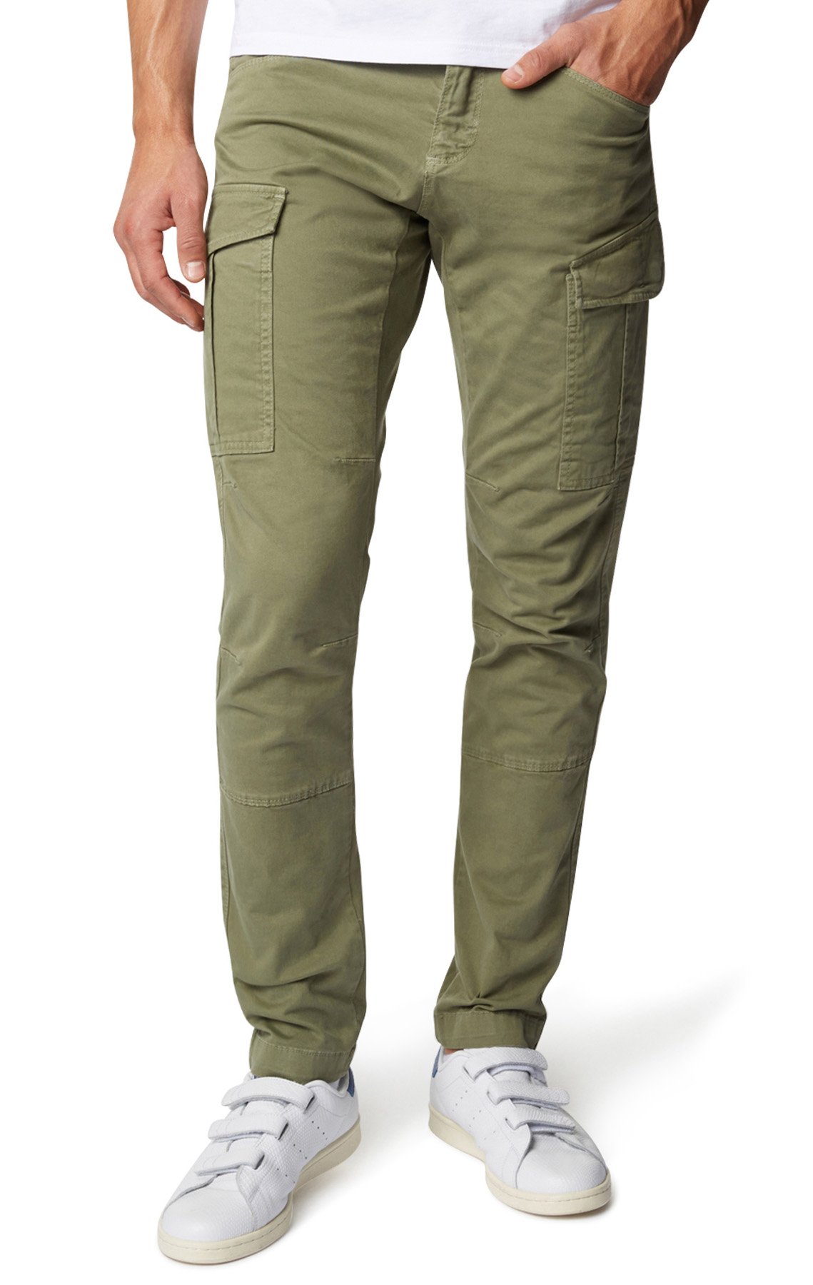 WOTEGA Herren Cargohose Chino Cargo Hose Daryl, deep Lichen Green (0312), W30/L32