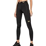 EVERLAST Damen Leonard Kompressionshose, Schwarz/Gold, M