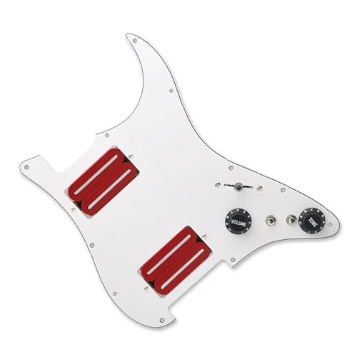 Standard-Pickguard-Tonabnehmer HH-Coil Splitting Schlagbrett für E-Gitarre, zwei mit Humbuckern beladene, vorverdrahtete Schlagplatte (Color : P)