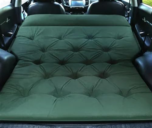 GLILAR Auto Luftmatratze Auto-Luftmatratze Kofferraum Reisebett Auto Hinten Für Sitz Luftbett Schlafartefakt Aufblasbare Matratze Campingkissen SUV MPV Autozubehör(Green)