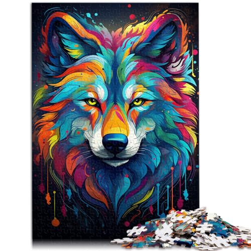 Puzzle, Zeichnung, Tier, Wolf, Puzzle für Erwachsene, 1000 Teile, Holzpuzzle, anspruchsvoll, aber unterhaltsam und humorvoll, 1000 Teile (50 x 75 cm)