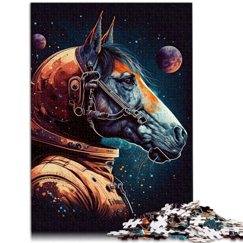 Puzzle zum Verschenken, Zebra-Astronauten-Puzzle, 1000 Teile, Holzpuzzle, Spielzeug, Puzzle, Lernspiele, Stressabbau-Puzzle, 1000 Teile (50 x 75 cm)