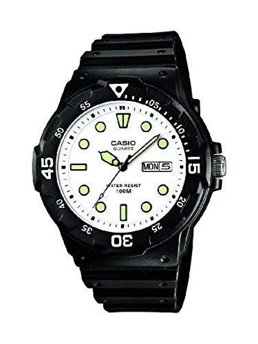 Casio Collection Herren-Armbanduhr MRW 200H 7EVEF, schwarz/Weiß/Grün