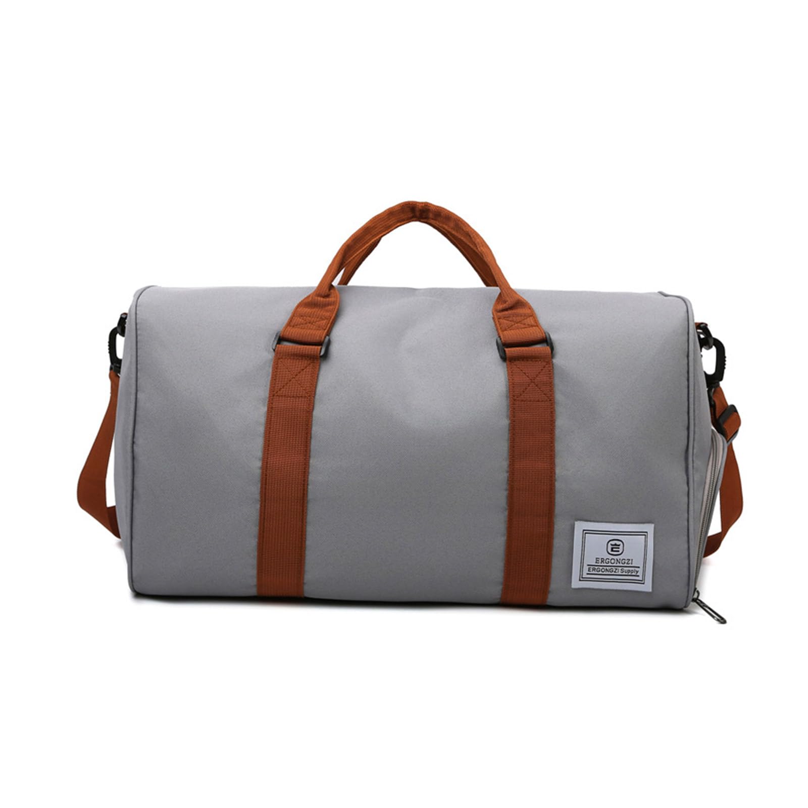 MEELYHOME Reisetasche mit großem Fassungsvermögen, Reisetasche, Reisetasche, Wochenendtasche, multifunktional, Sport, Turnbeutel für Damen und Herren, grau, As shown in the picture (error 1-3cm)