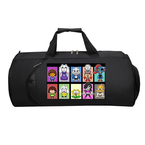 Kleine Reisetasche Anime, Handreisegepäck mit Schultergurt Handtasche, Carry On Bag füR Urlaub Und Sport, Schwimmbad, Klinikaufenthalt Flugzeug(Black 11)