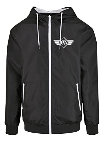 Artshirt Factory IFA Moped Club Windjacke, Farbe: Schwarz/Weiß, Größe: S