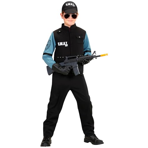 W WIDMANN MILANO Party Fashion - Kinderkostüm S.W.A.T. Spezialeinheit, Uniform, Polizei, Faschingskostüme