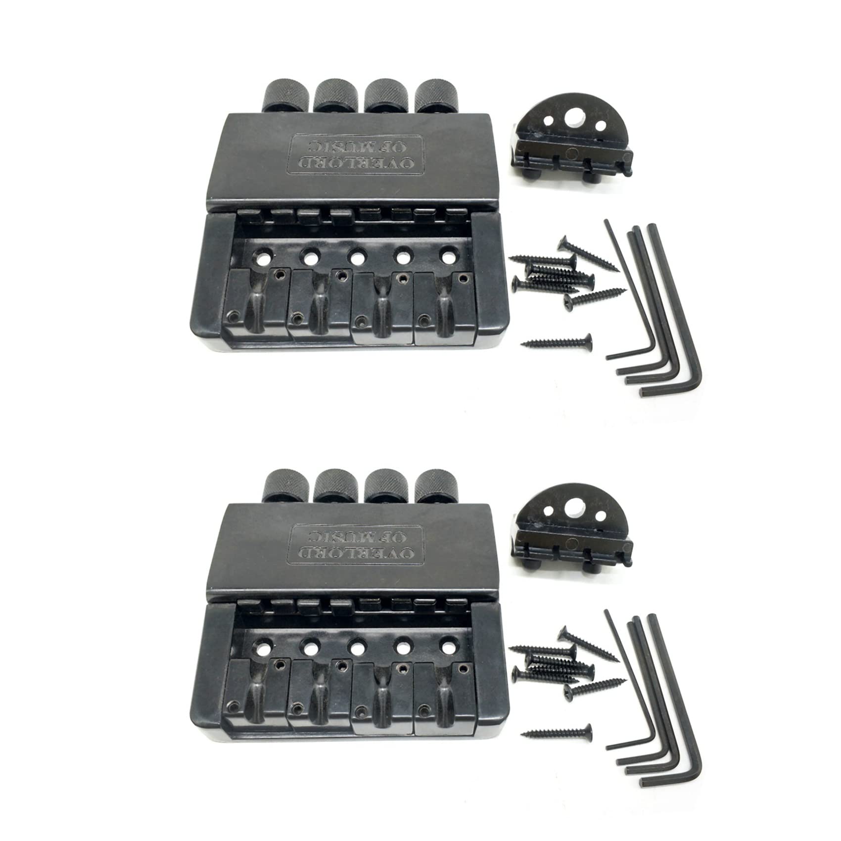 SICOSALT 2 Set 4-Saitiges Headless Bass-Gitarrenbrückensystem E-Bass-Part für Kopflosen E-Bass-