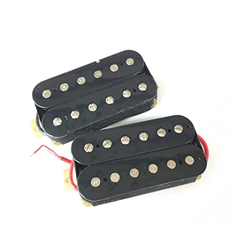 ZENGXUE 1 Set E-Gitarre Alnico Humbucker Pickups Humbucker Tonabnehmer Set (Color : BK with yellow frame)