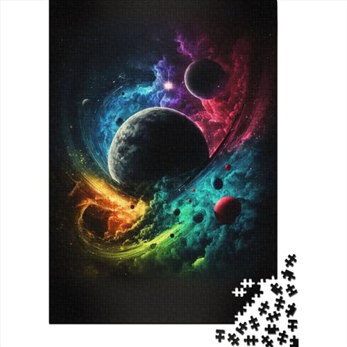 Puzzle für Erwachsene, 1000 Teile, Zusammenbruch der Planeten, für Erwachsene, 1000 Teile Puzzle, Puzzles für Erwachsene, Lernspiel, Herausforderungsspielzeug (Größe: 75 x 50 cm)