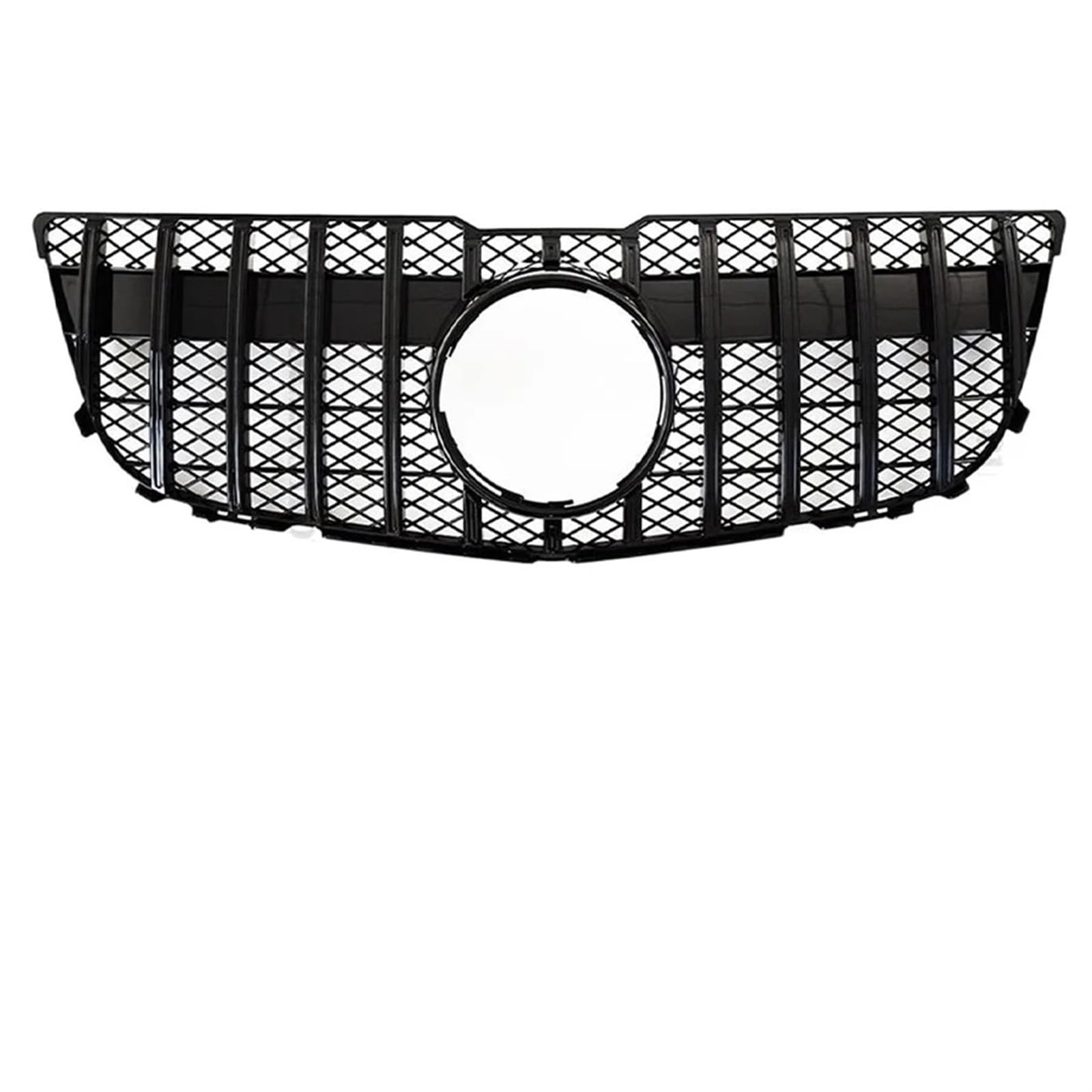 Frontgrills Für Benz Für GLK Klasse X204 2013 2014 2015 Auto Stoßstange Haube Mesh Front Grill Oberen Racing Schwarz/Silber Grille Front Bumper Grille(GT Black)