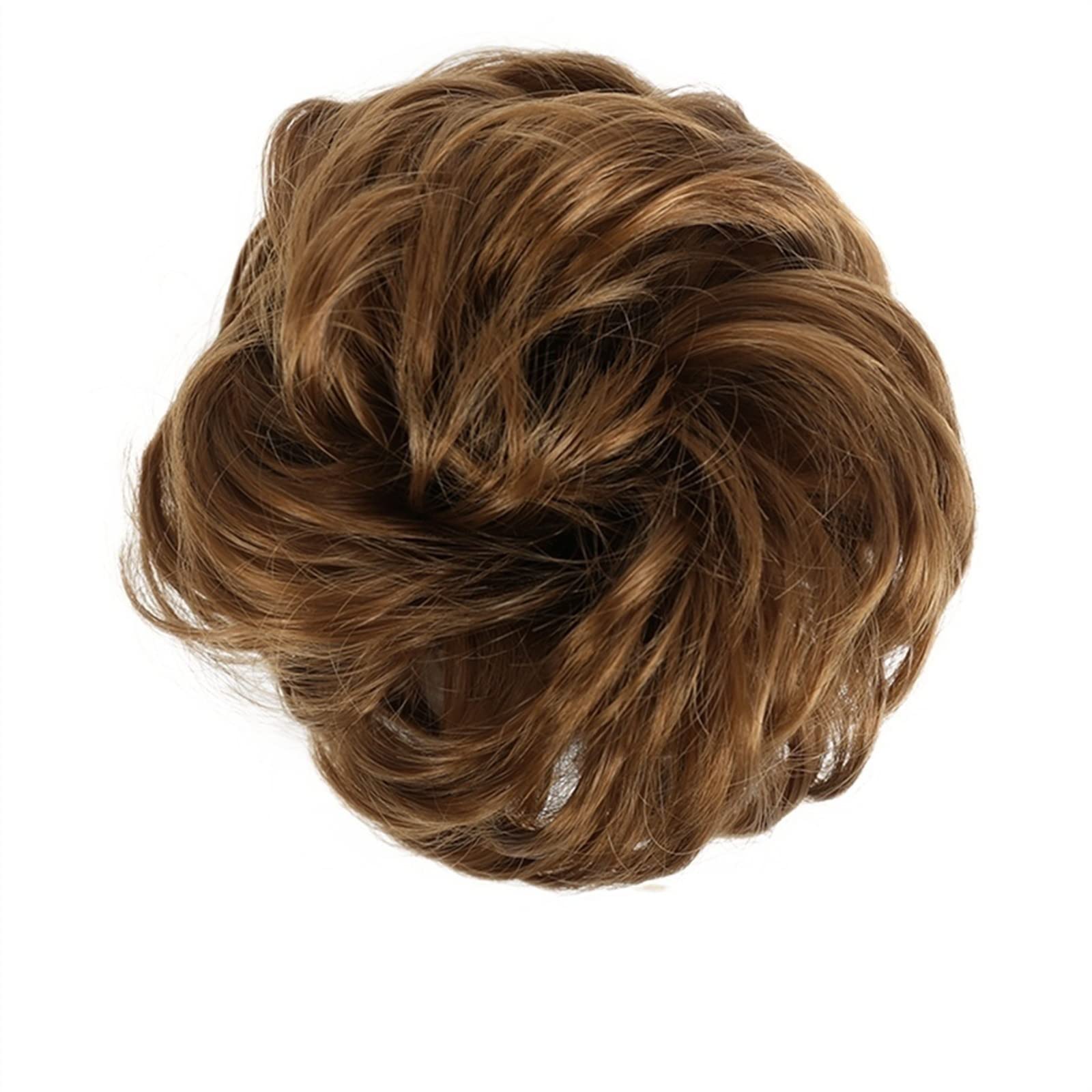 Bun Haarteile Lockiges gewelltes Haargummi-Donut-Chignon-Haarteil for Frauen, unordentlicher Dutt, Haarverlängerungen, synthetischer Haarknoten, elastisches Band, Haargummis, Hochsteckfrisur, Pferdesc