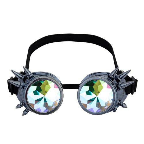 Aurgiarme Steampunk-Brille, industrielles Zeitalter, Gothic-Brille, Cosplay, für ComicCon-Kostüm, Vintage-Brille, Bühnenshows, Steampunk-Brille für Damen