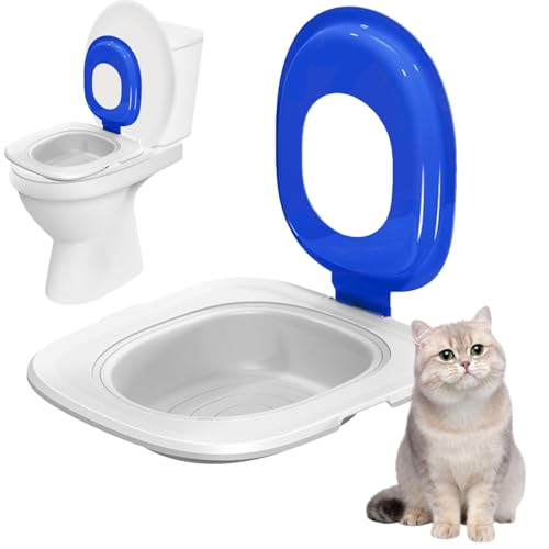 Katzentoilettensitz, Trainingssitz für Katzentoilette | Trainer für die Toilette | Kitten Töpfchen Train System | Wiederverwendbares Haustier-WC für Katzen