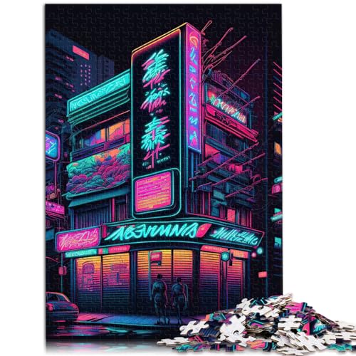 Puzzle für Tokyo Neon Japanese, 1000-teiliges Puzzle, Lernspiele, Holzpuzzle für anspruchsvolles Puzzlespiel und Familienspiel, 1000 Teile (50 x 75 cm)