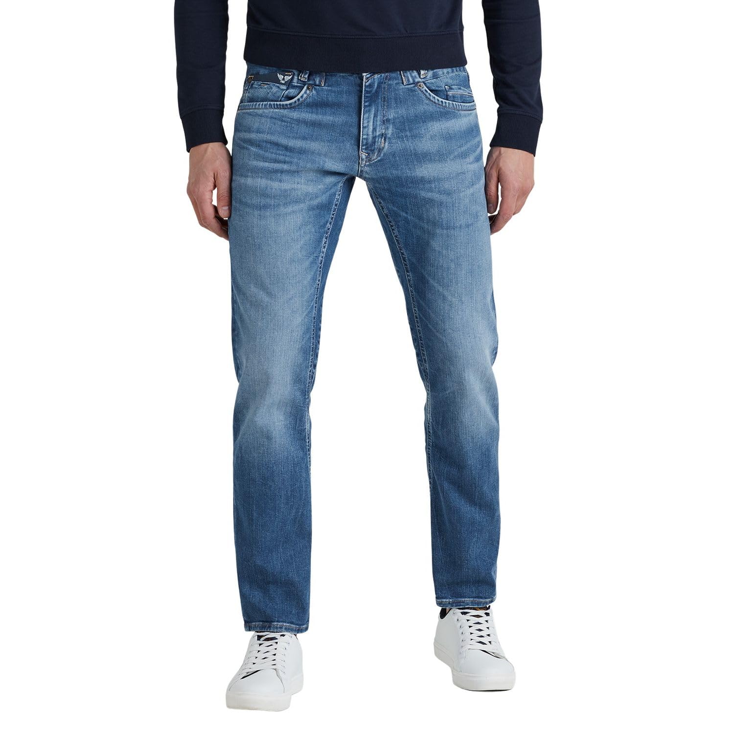 PME Legend Herren Jeans Commander 3.0 - Relaxed Fit - Blau - True Blue Mid, Größe:29W / 32L, Farbe:True Blue Mid TBM