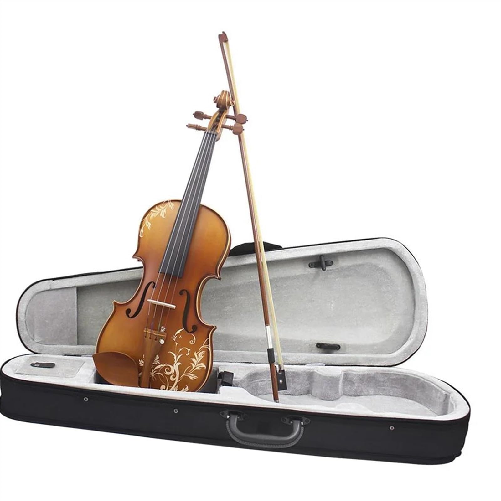 Standard Violine 4/4 Violine Akustisches Massivholz Geschnitztes Musikinstrument