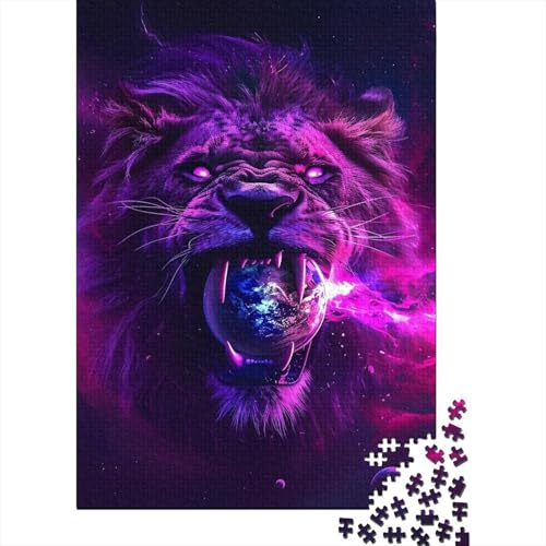 1000 Teile für Erwachsene, schwierige PuzzlesRaging Galaxy Lions für Erwachsene, 1000 Teile Puzzlespiel, Spielzeug für Erwachsene, Familienpuzzle, Geschenk (Größe 75x50cm)