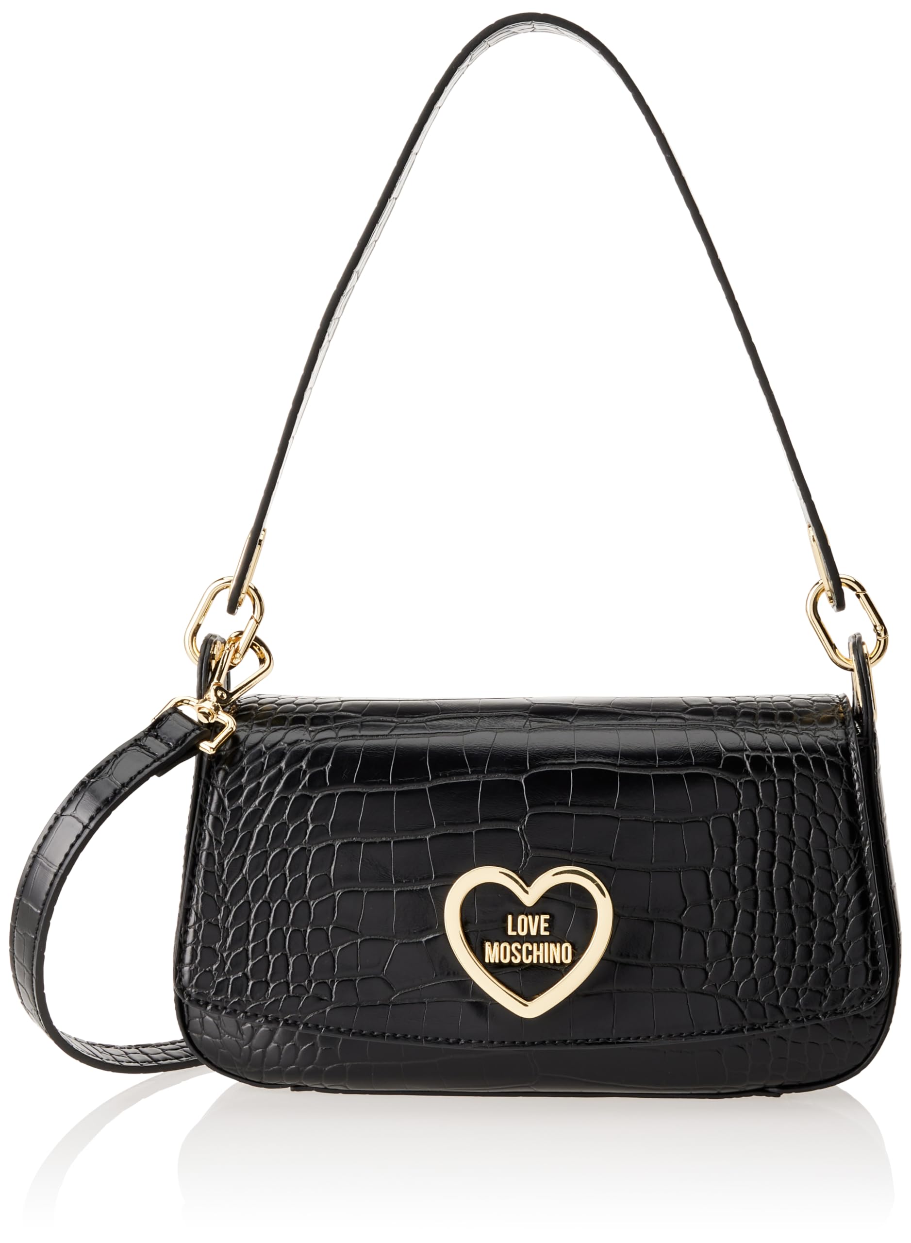 Love Moschino Damen Schultertasche, Schwarz