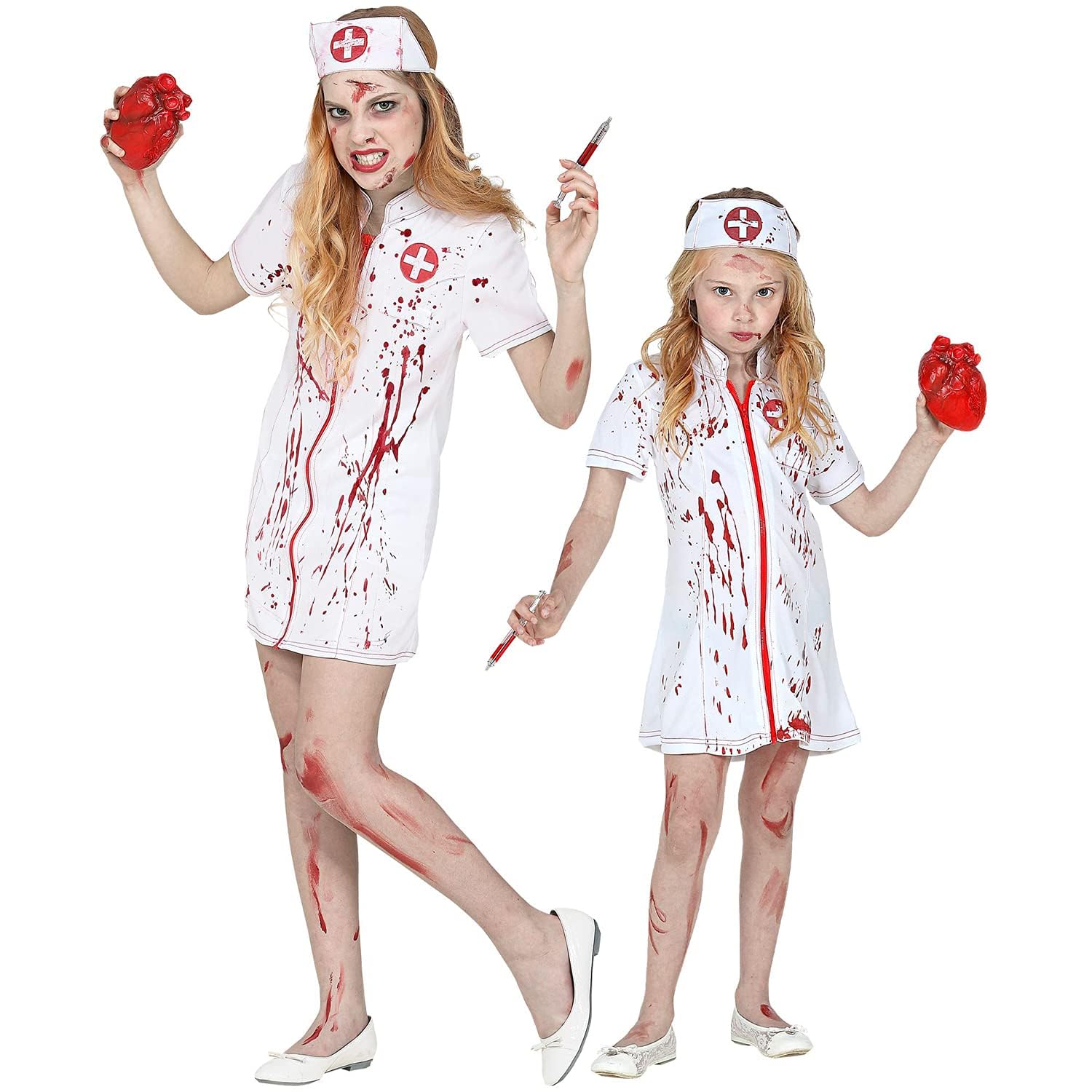 W WIDMANN MILANO Party Fashion - Kinderkostüm Zombie Krankenschwester, Doktor, Halloween, Faschingskostüme, Karneval